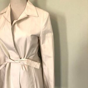 [Jil Sander] Ivory Single Breasted Coat Sz: 34 [2]